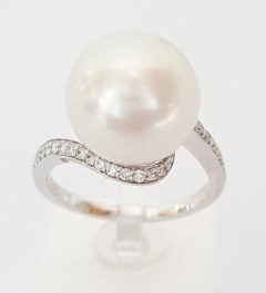 12mm S/SEA,18KWG RING, 0.24ct