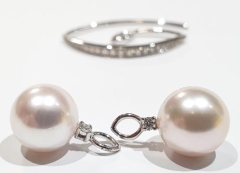 9mm AKOYA. 18KWG, DEMOUNTABLE 0.04ct