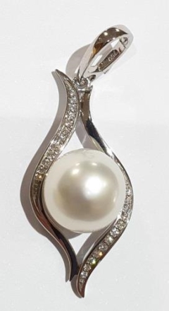 13mm S/SEA,18KWG ENHANCER PENDANT